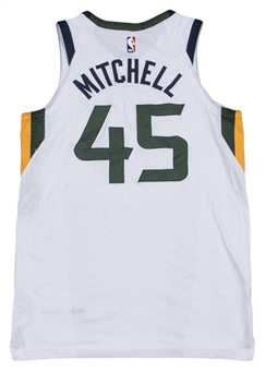 2017-18 Donovan Mitchell Rookie Game Used Utah Jazz Jersey Worn For 3 Games (NBA/MeiGray)